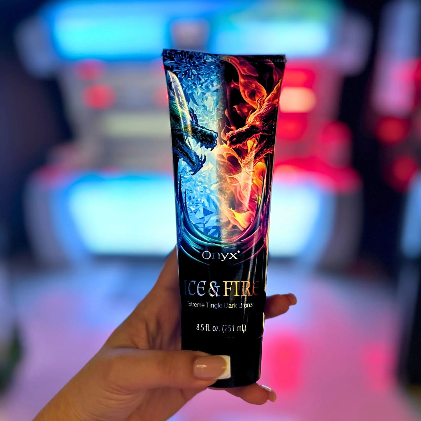 Onyx Ice & Fire Tingle Bronzer mit kühlendem und prickelndem Effekt zum Bräunen