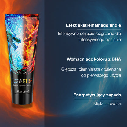 Onyx Ice &amp; Fire Tingle Bronzer mit kühlendem und prickelndem Effekt zum Bräunen