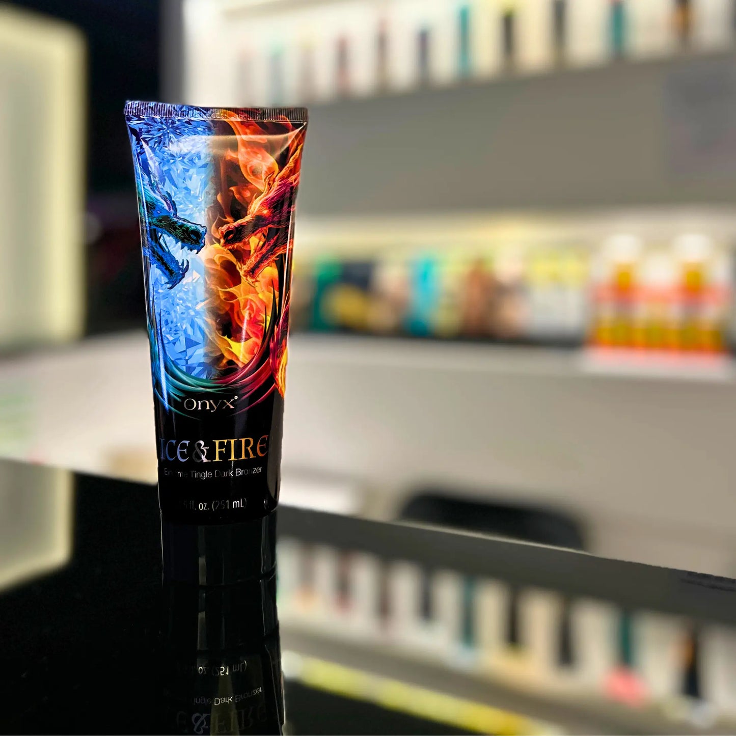 Onyx Ice &amp; Fire Tingle Bronzer mit kühlendem und prickelndem Effekt zum Bräunen