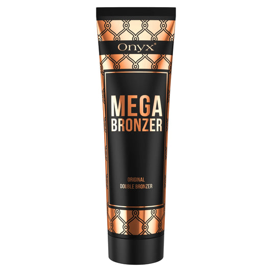 Nahaufnahme der Onyx Mega Bronzer Tube auf weißem Hintergrund