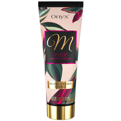 Onyx Mystery Sonnenbank Bräunungsbeschleuniger Creme mit Collagen und Melanin Dynamics, Produktabbildung der 251ml Tube auf weißem Hintergrund